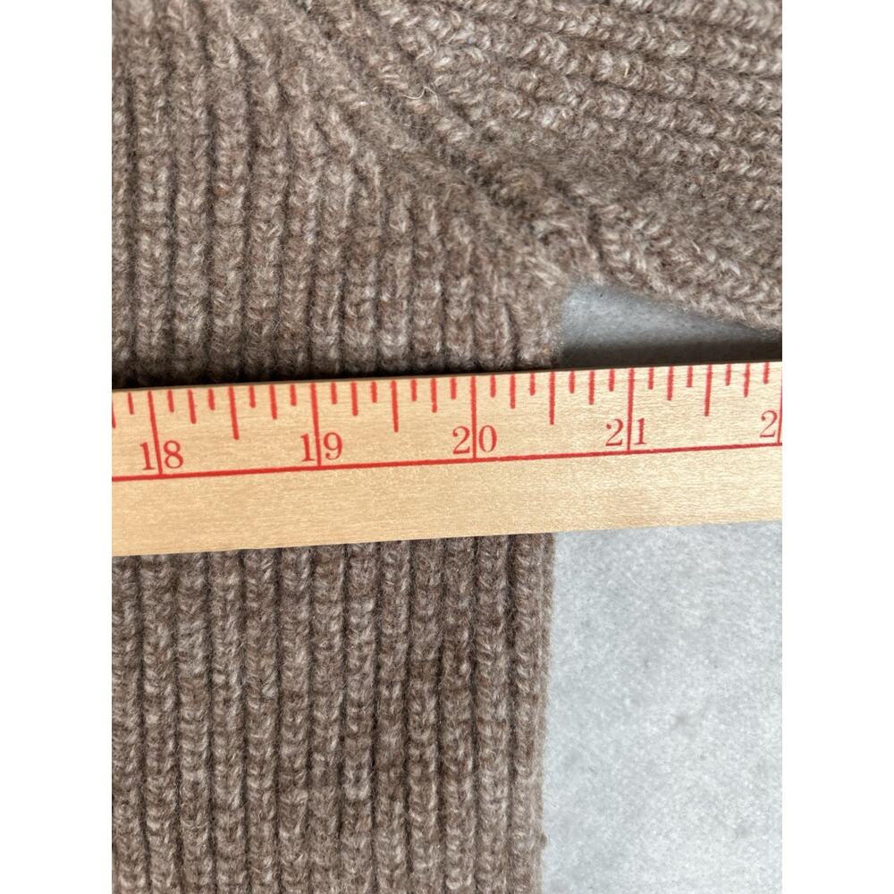 LL Bean Waterfowl Sweater Men's Size Small Brown 100% Merino Lambswool Wool - Picture 7 of 8